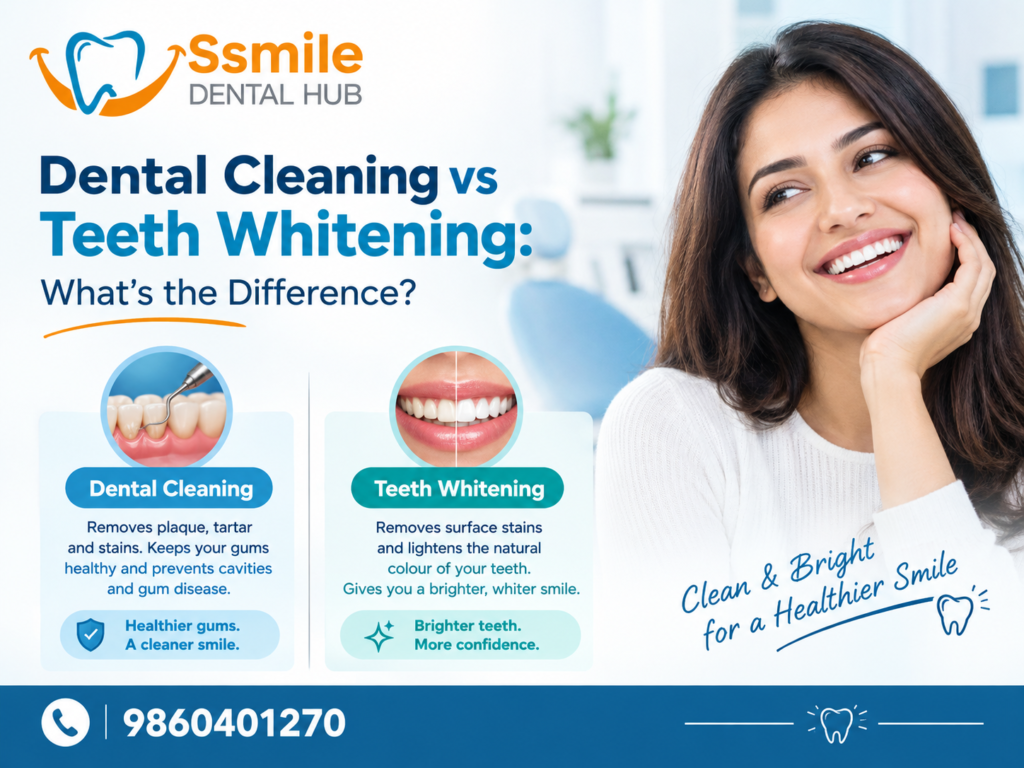 Dental Cleaning vs Teeth Whitening